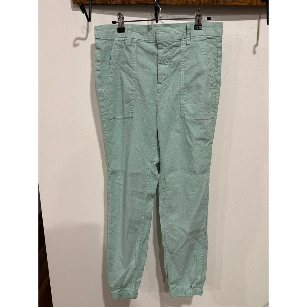 Frank & Eileen Jameson Mint Green Linen Blend Jogger Pants Womens 4 Minimalist